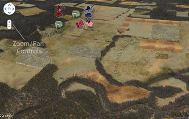 Screenshot of the explore map